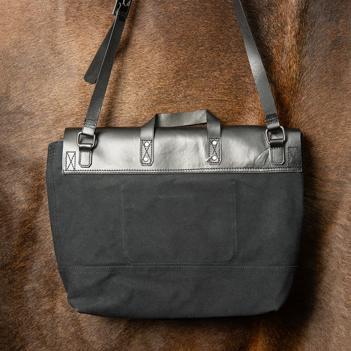 바나나리퍼블릭 헤리티지 캔버스 레더 메신져 백 블랙  상품이미지6