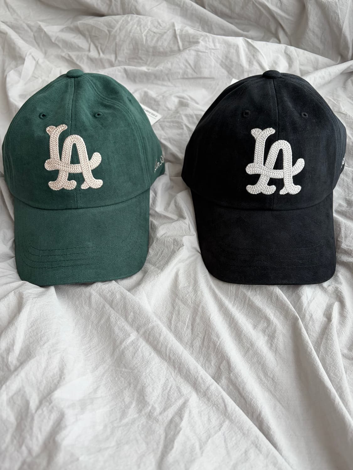 린에비뉴 / 체인스티치 LA로고 코어블랙, 포레스트 그린 / free 상품이미지1