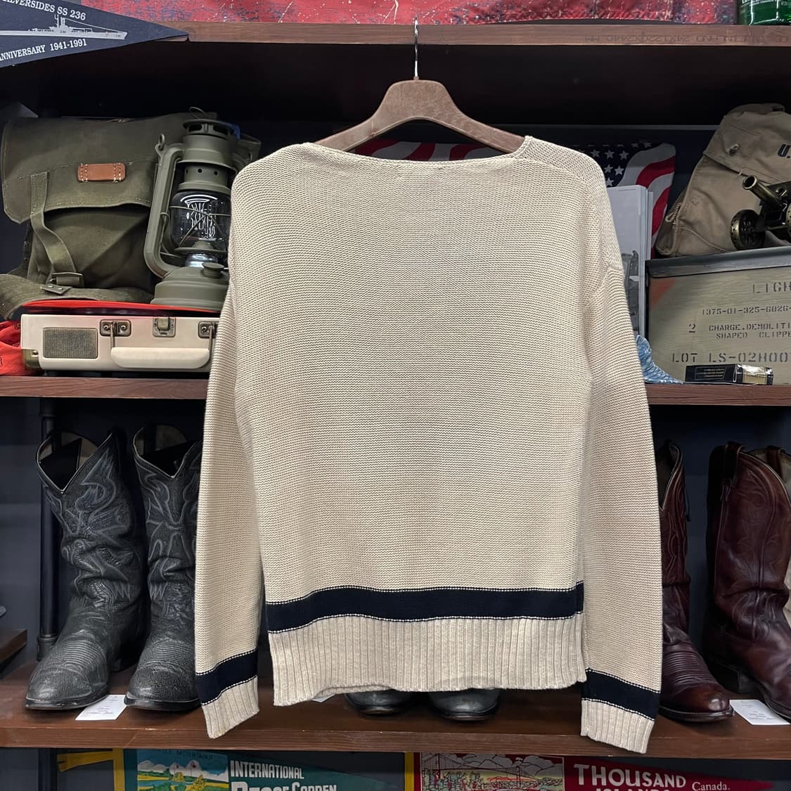 폴로 랄프로렌 LRL 아즈텍 패턴 웨스턴 숄더 버튼 니트 스웨터 상품이미지2