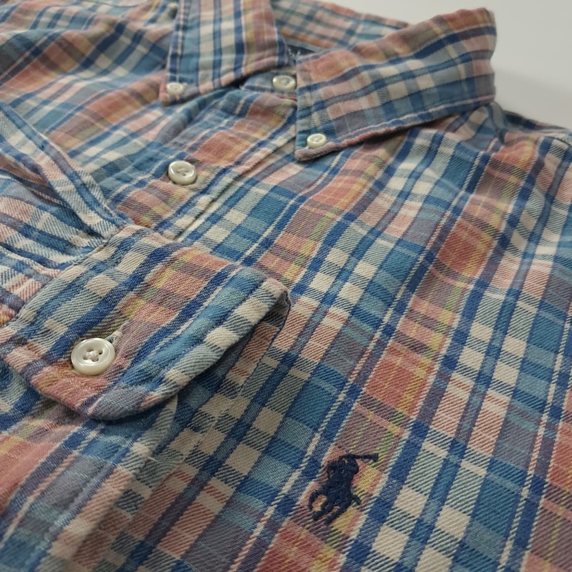 CK370 L 폴로 90s 블레어 마드라스체크 셔츠 남방 상품이미지4