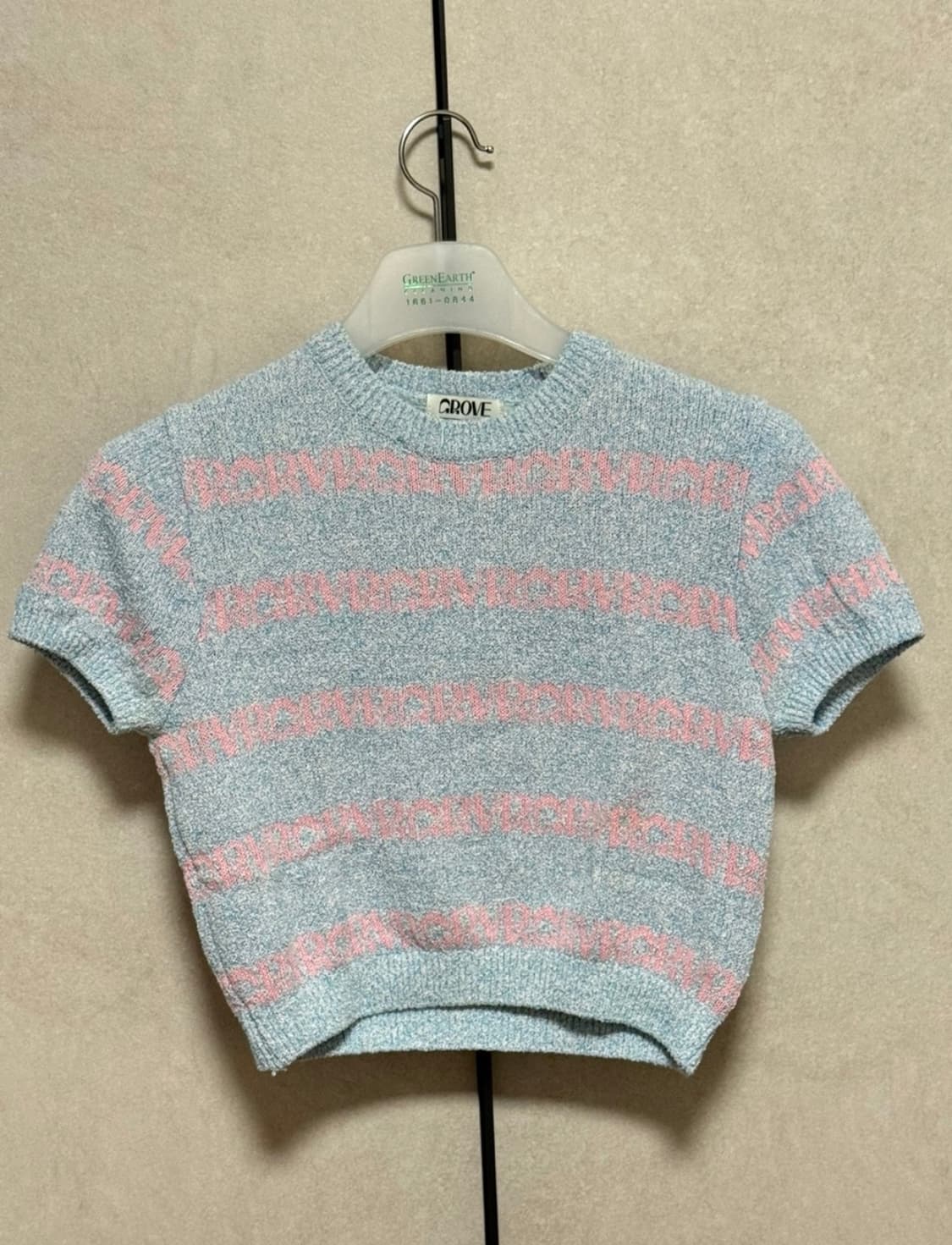 그로브 멜로우 니트 반팔 상의 (1회 착용) 상품이미지2