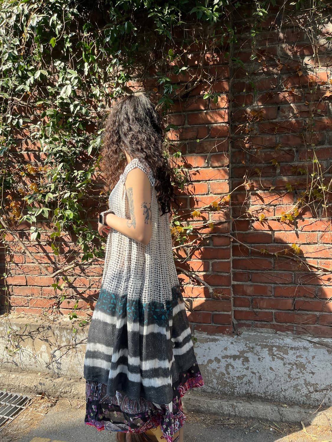 히피 에스닉 무드 패턴 원피스 상품이미지3