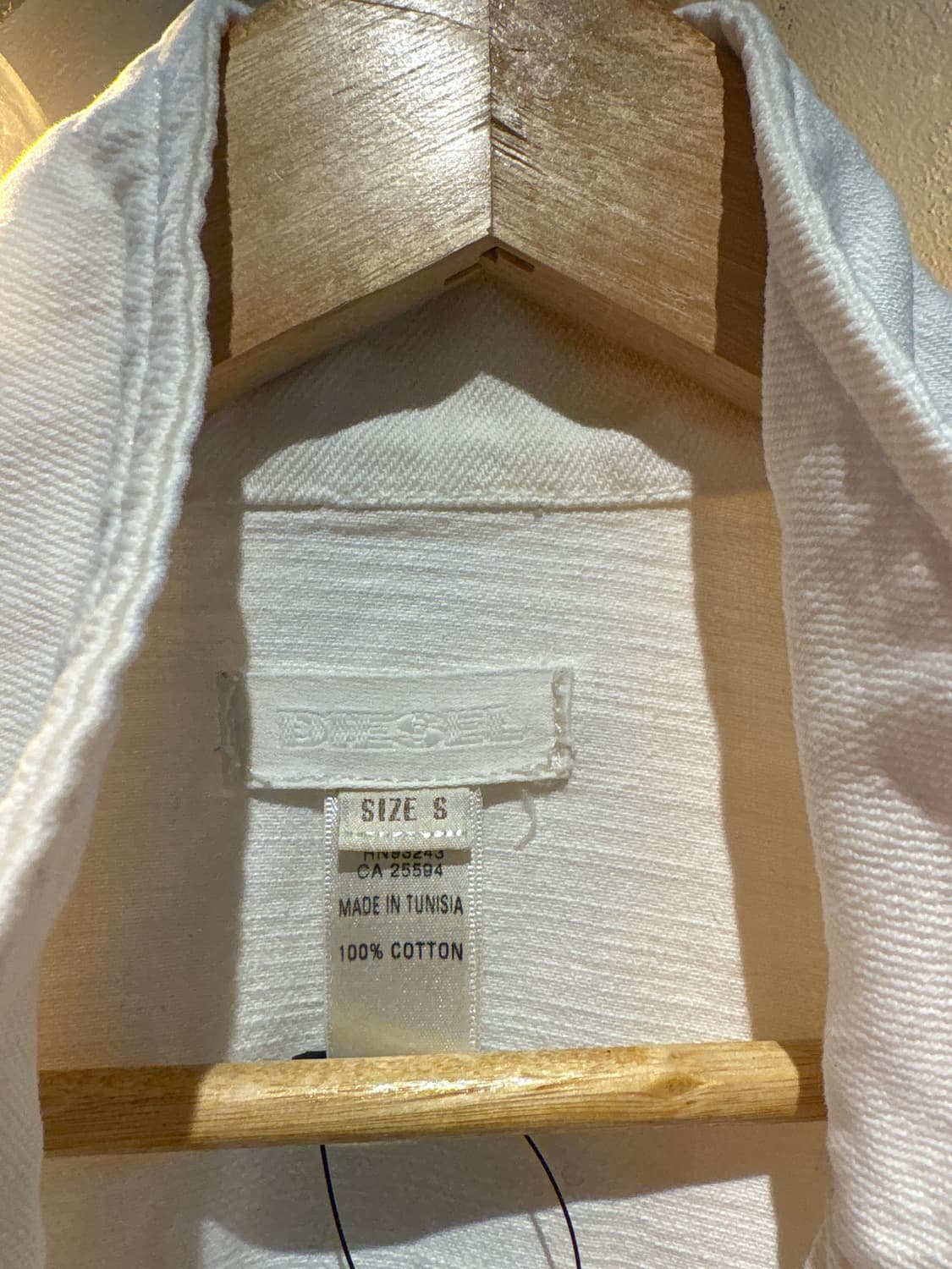 디젤 하이넥 화이트 트러커 재킷 코튼재킷 상품이미지5