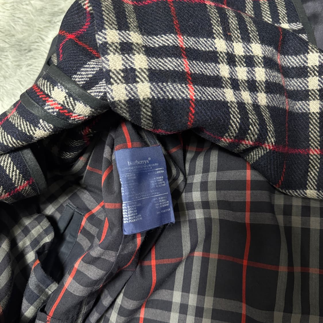 버버리 트렌치코트 피코트 남성 M 95 사이즈 네이비 내피포함 상품이미지9
