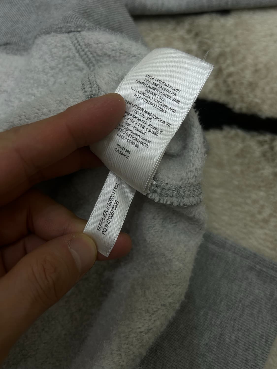 [S]폴로랄프로렌 트임 후드집업/그레이/기모 상품이미지8