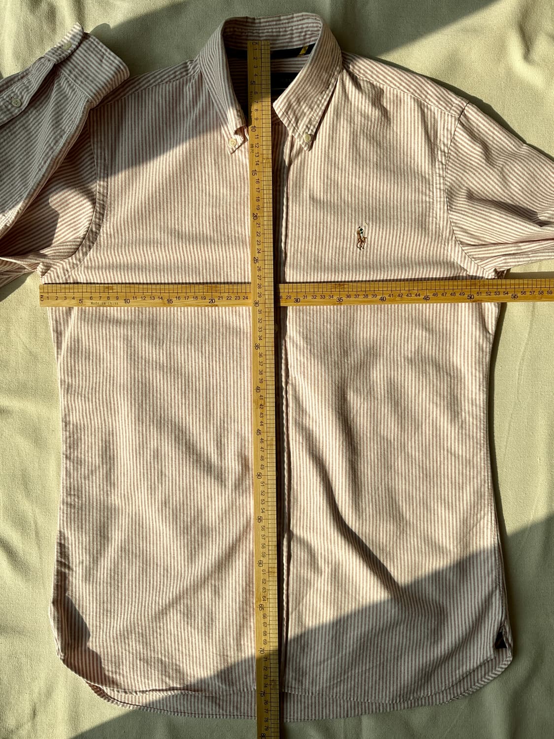 폴로 랄프로렌 핑크 스트라이프 옥스포드 버튼다운 셔츠 M 상품이미지9