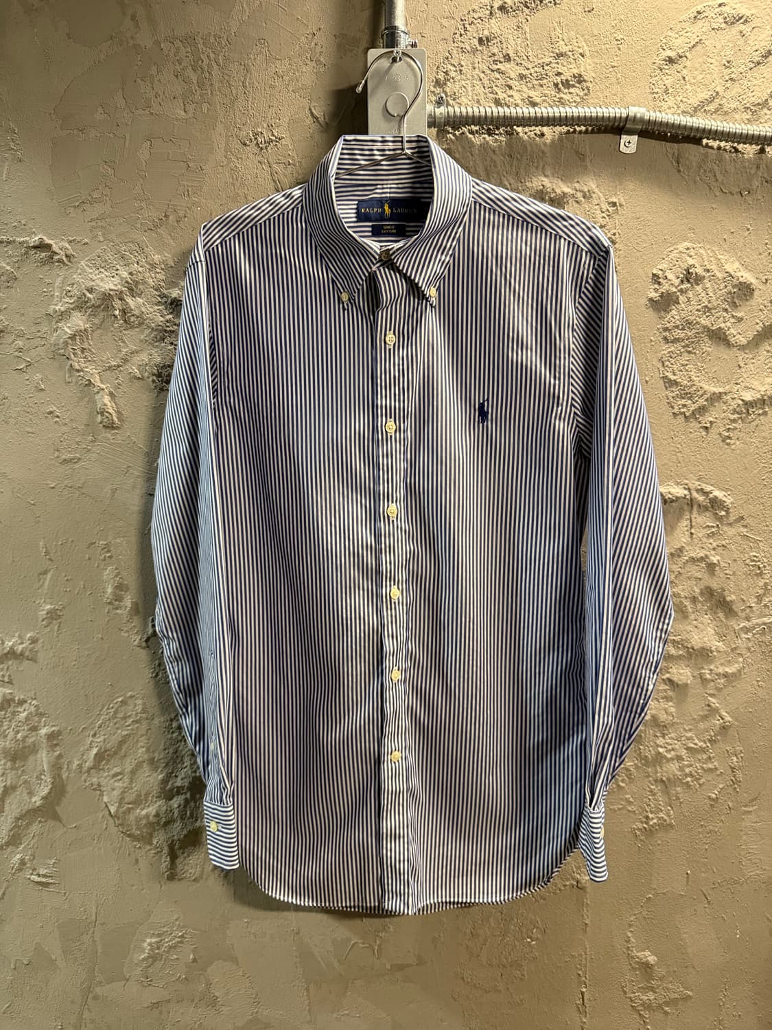 폴로 랄프로렌 POLO 슬림핏 스트라이프 셔츠 블루 M 상품이미지1
