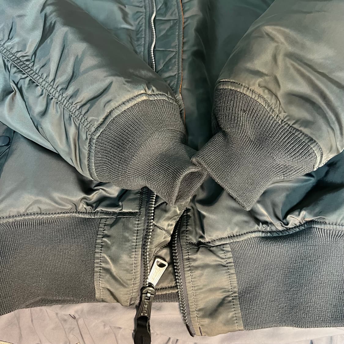 알파인더스트리 ma-1 건메탈 XL 상품이미지5