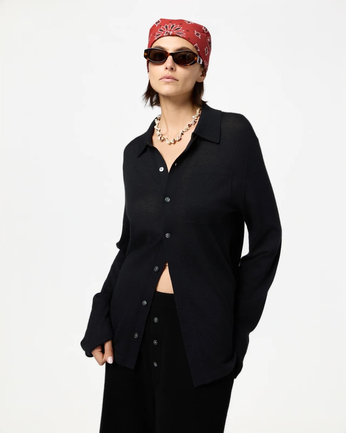 (새상품) 게스트인레지던스 캐시미어100 셔츠 가디건 상품이미지1