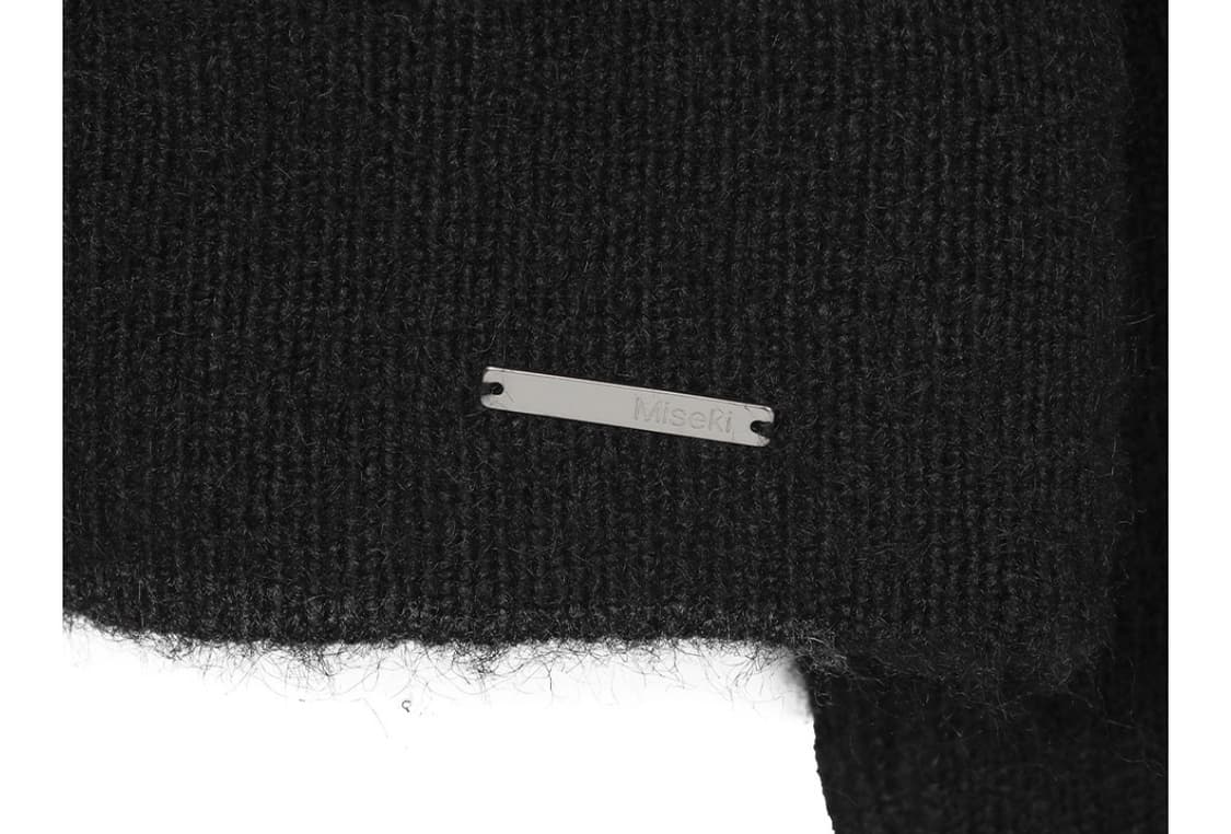 Side button knit BLACK 상품이미지4