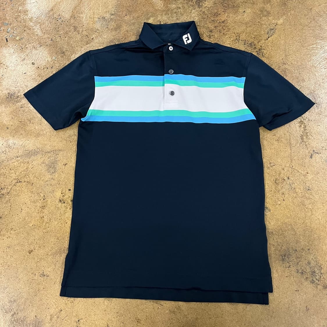 [정품/M] FJ 풋조이 골프 반팔 카라티 네이비 b18 상품이미지2