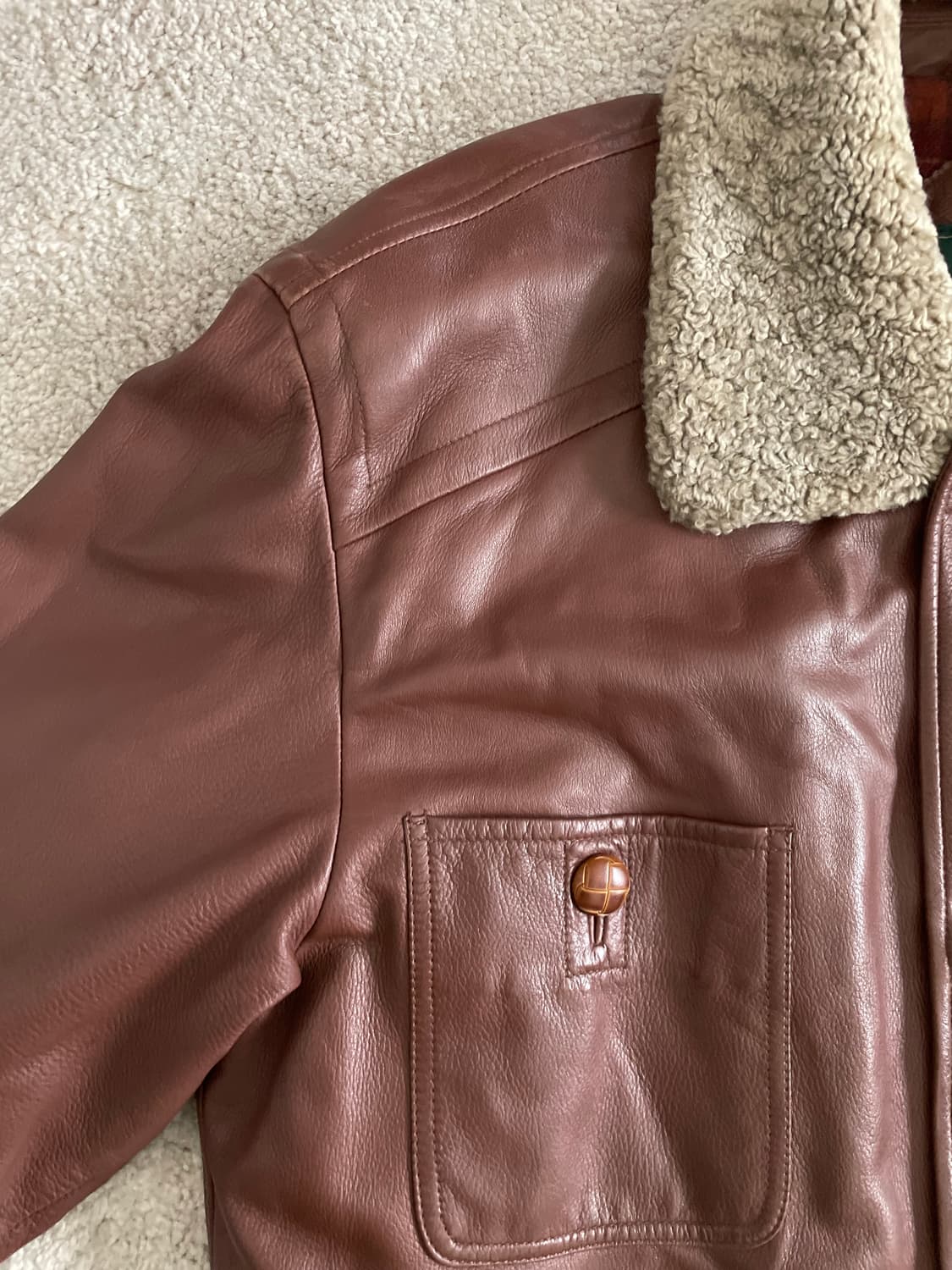 vintage men's sheepskin coat 상품이미지3