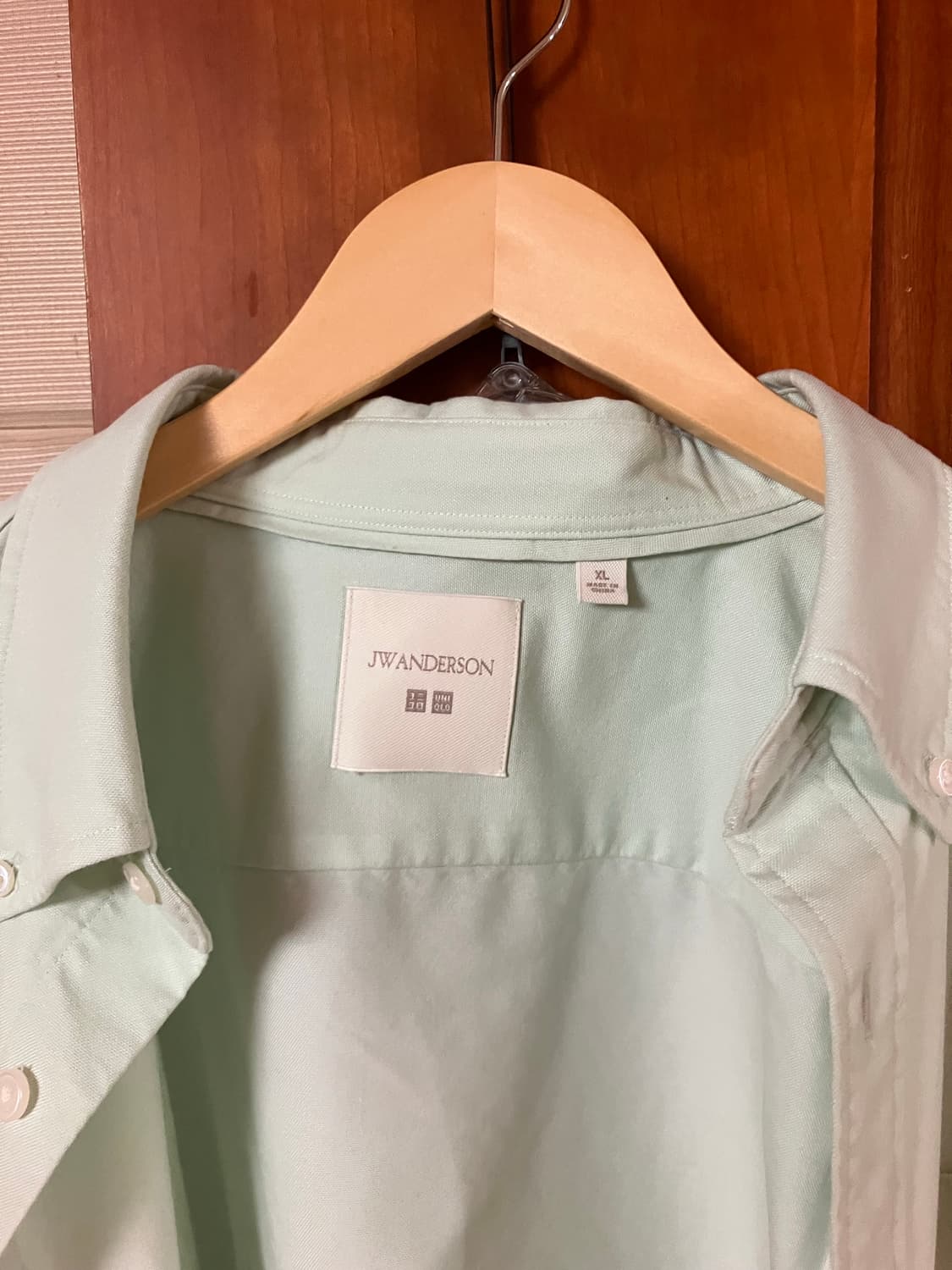 유니클로 JWA 옥스포드셔츠 XL 그린 상품이미지4