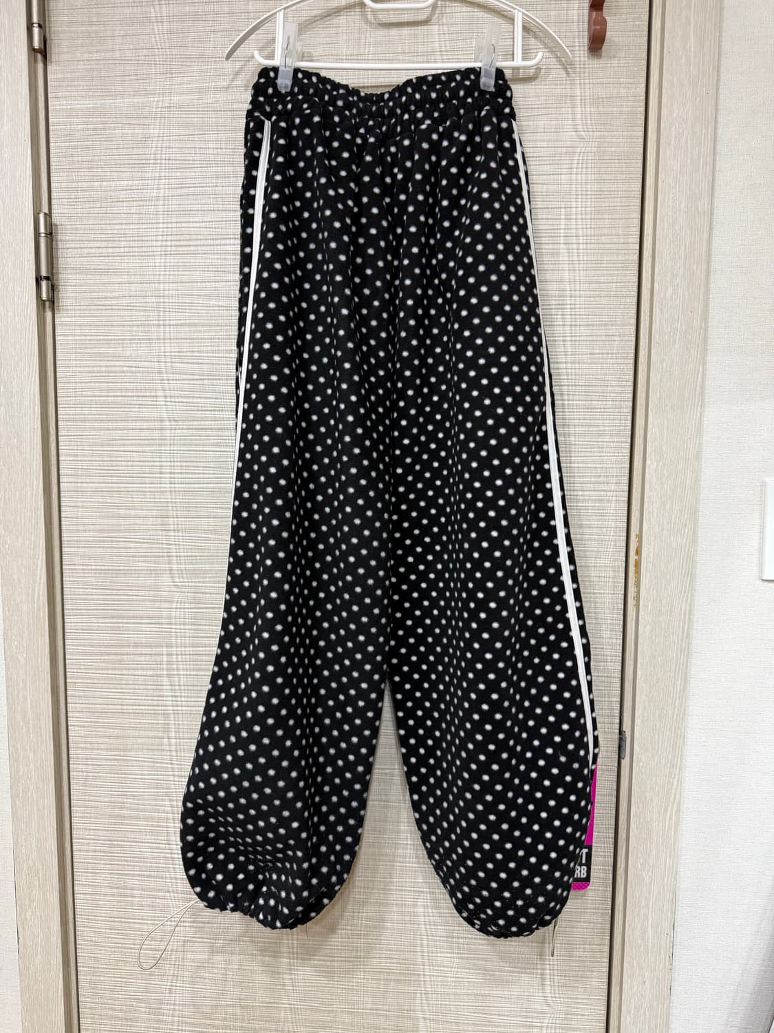 빈티지 도트 후리스 바지 상품이미지3