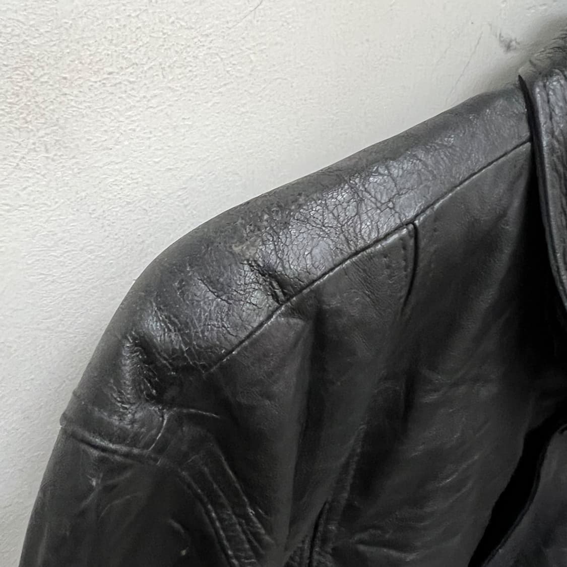 VTG 빈티지 패치 램스킨 양가죽 라이더 자켓 100 상품이미지7