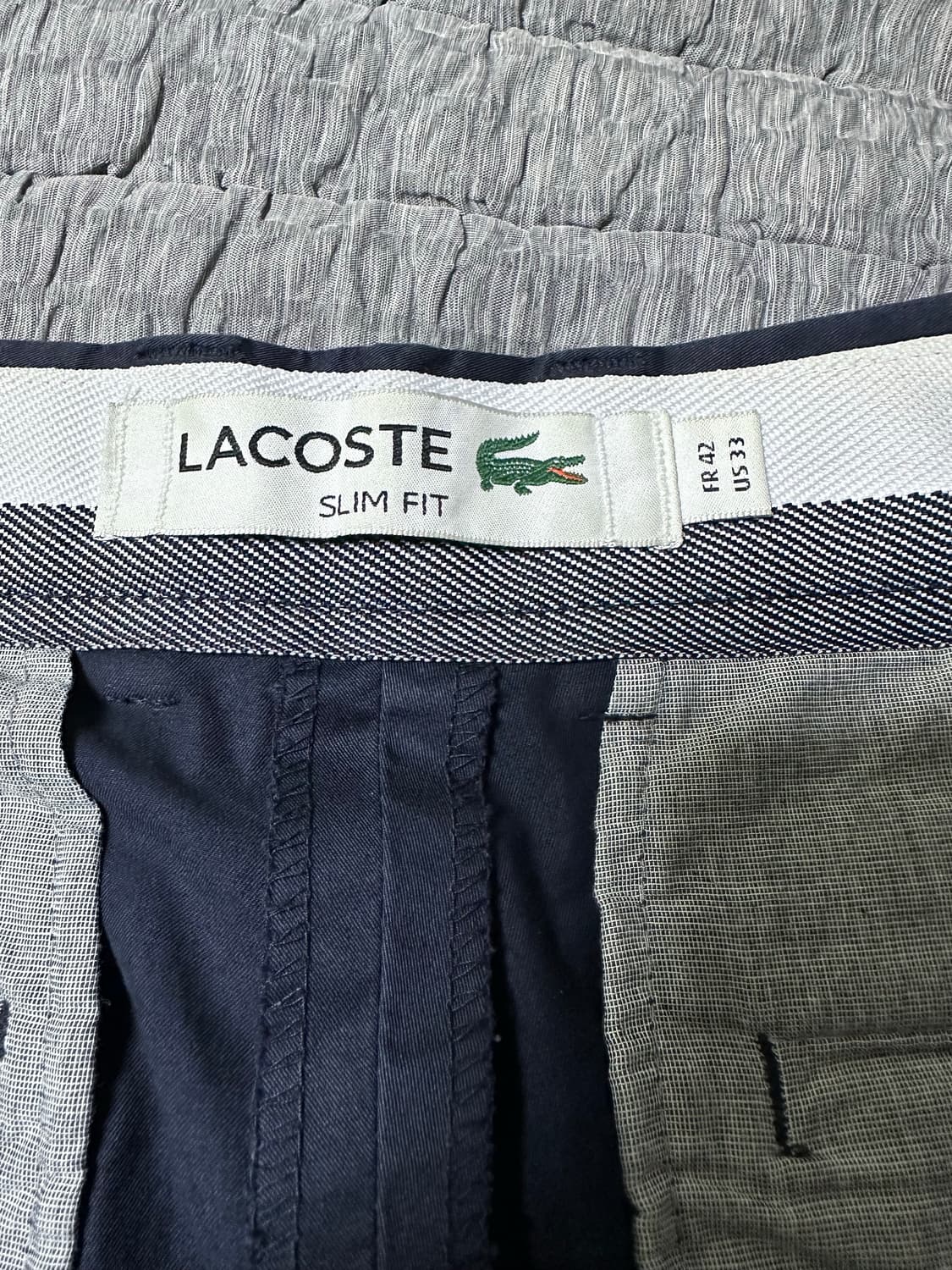라코스테 슬림핏 남성 바지 네이비 상품이미지4