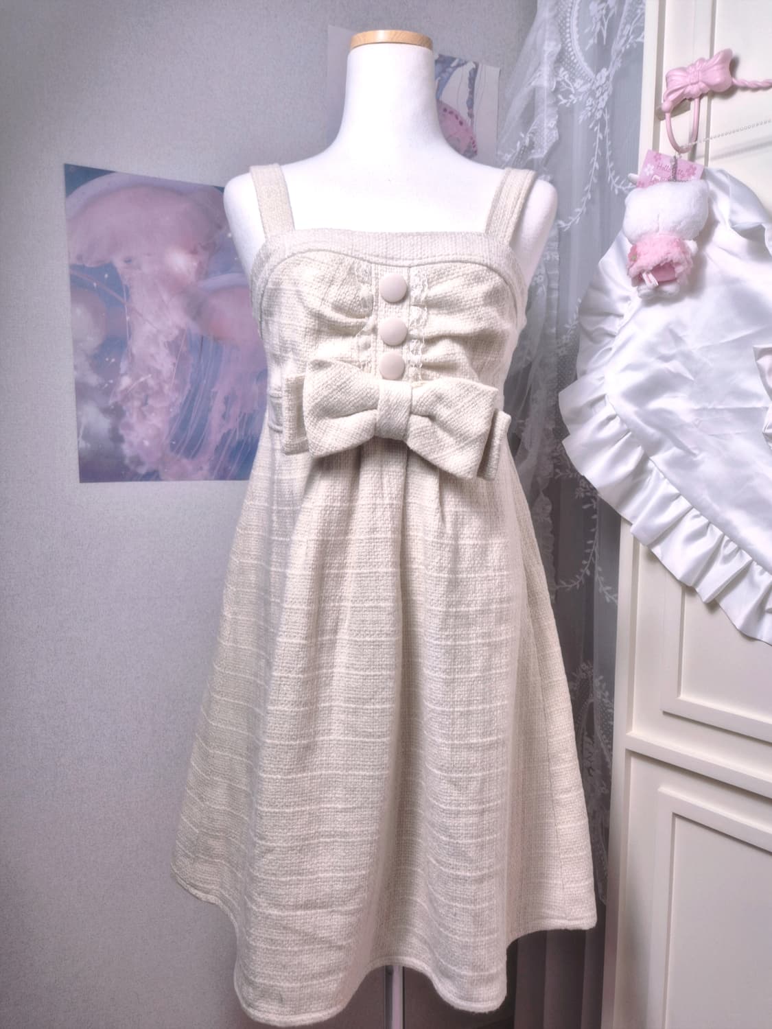 리즈리사 lizlisa 트위드 빅리본 히메갸루 미니원피스 상품이미지1