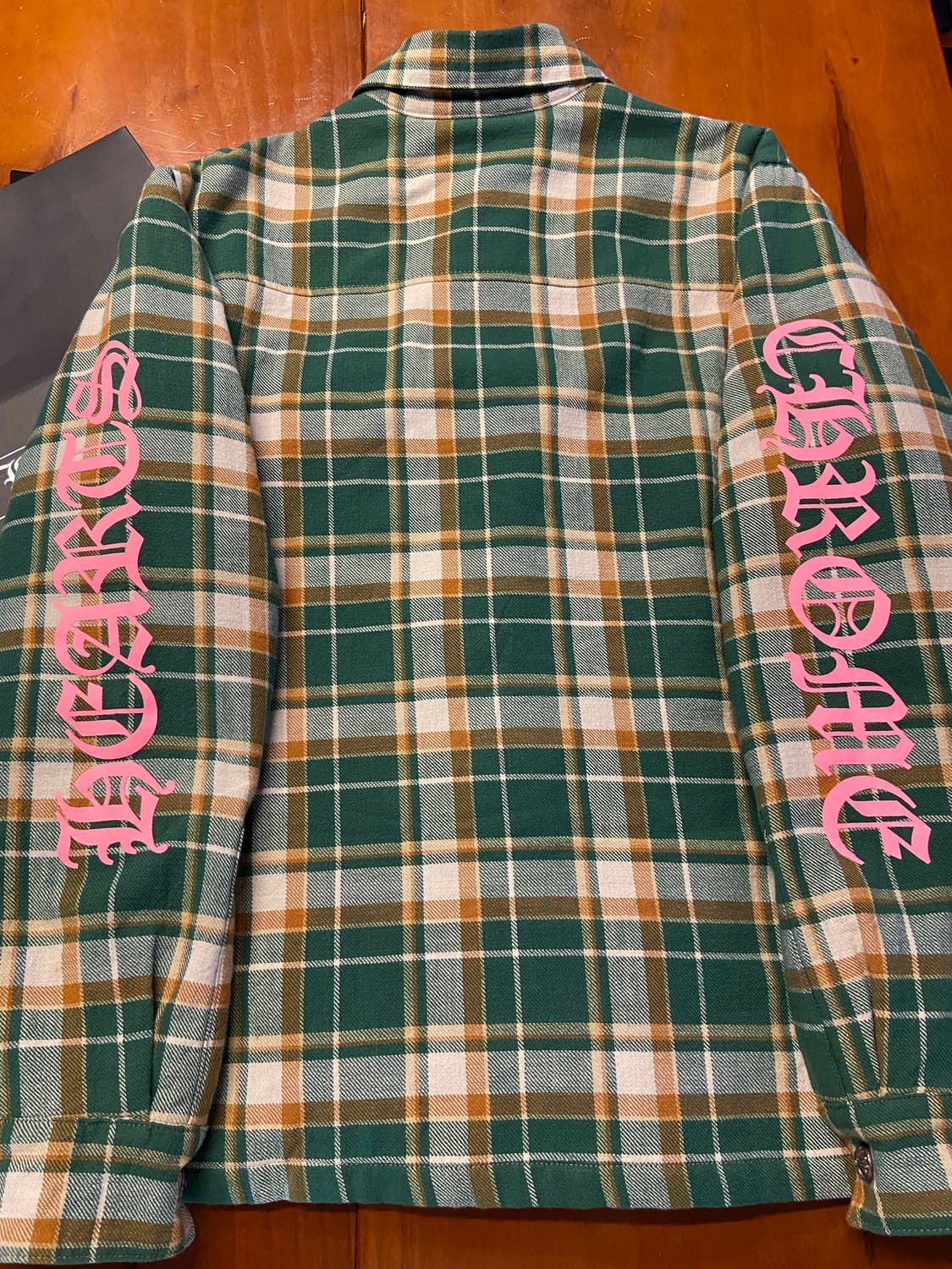 크롬하츠 레터링 체크 누빔셔츠 사이즈 m 상품이미지2