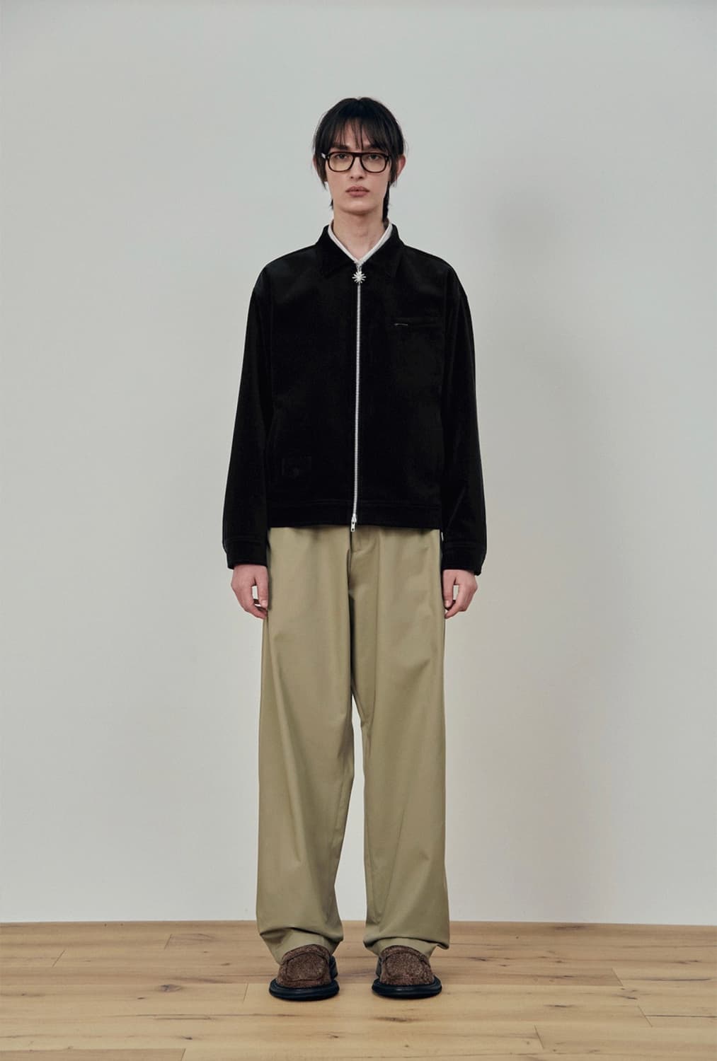 미개봉새상품 에스티유 STU 벨벳 집업 자켓 블랙 L사이즈 상품이미지3