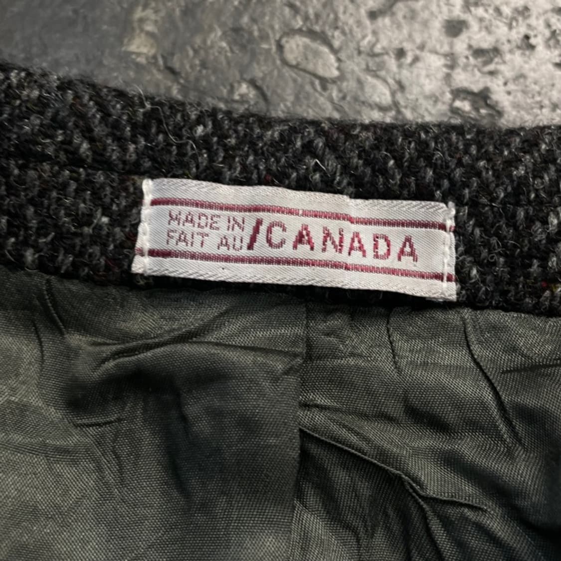 100 캐나다 해리스 트위드 해링본 패턴 울 블레이저 자켓 상품이미지3