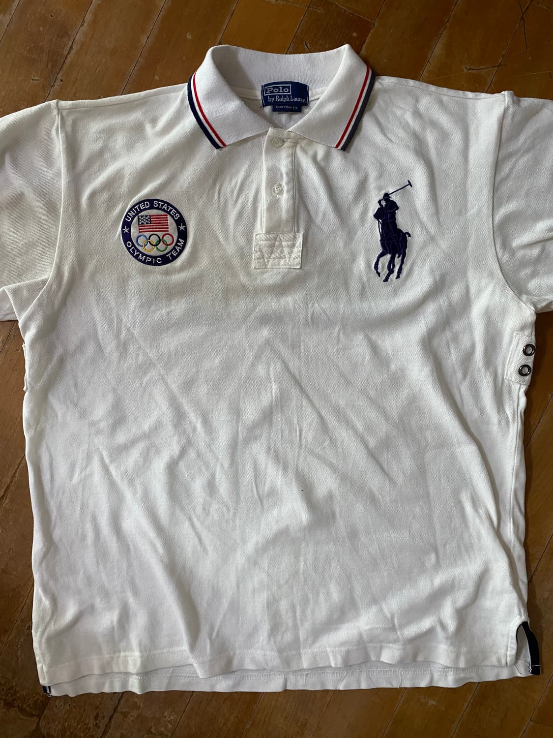 폴로 랄프로렌 런던 올림픽팀 화이트 카라티 105~110 상품이미지1