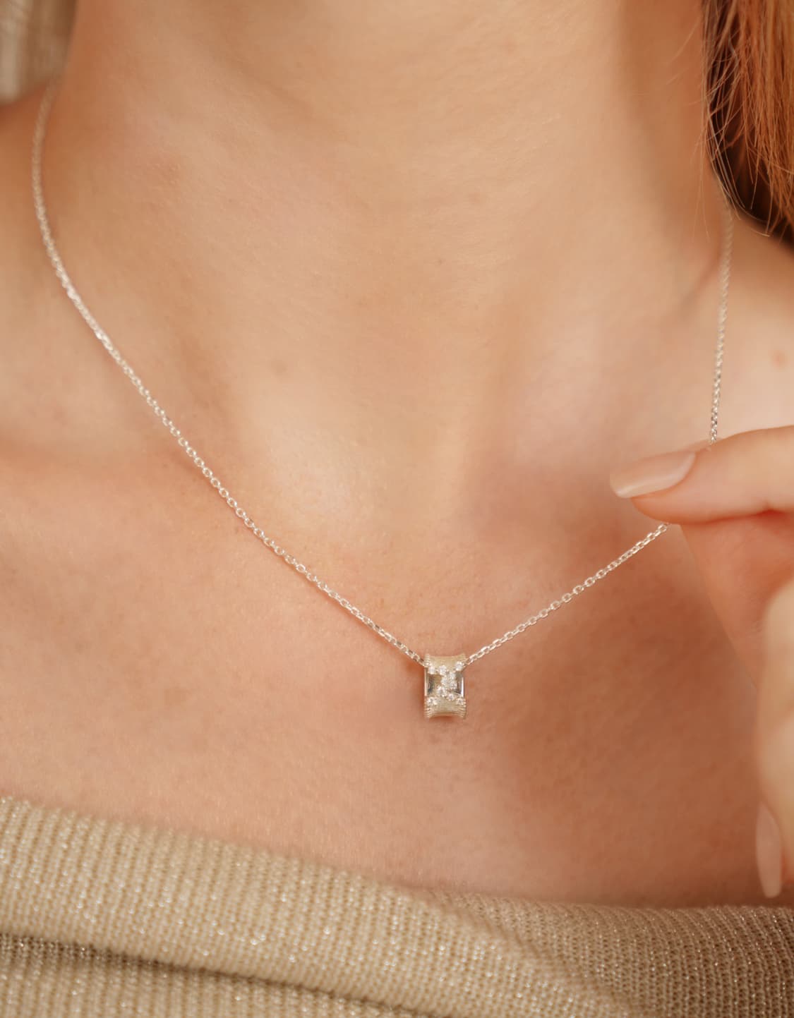 듀콩 실버 목걸이 상품이미지2