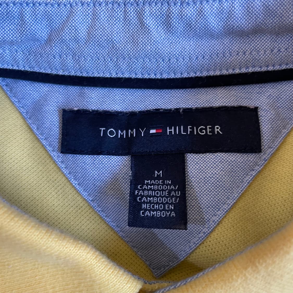 타미힐피거 옐로우 카라 반팔 티셔츠 M 상품이미지4