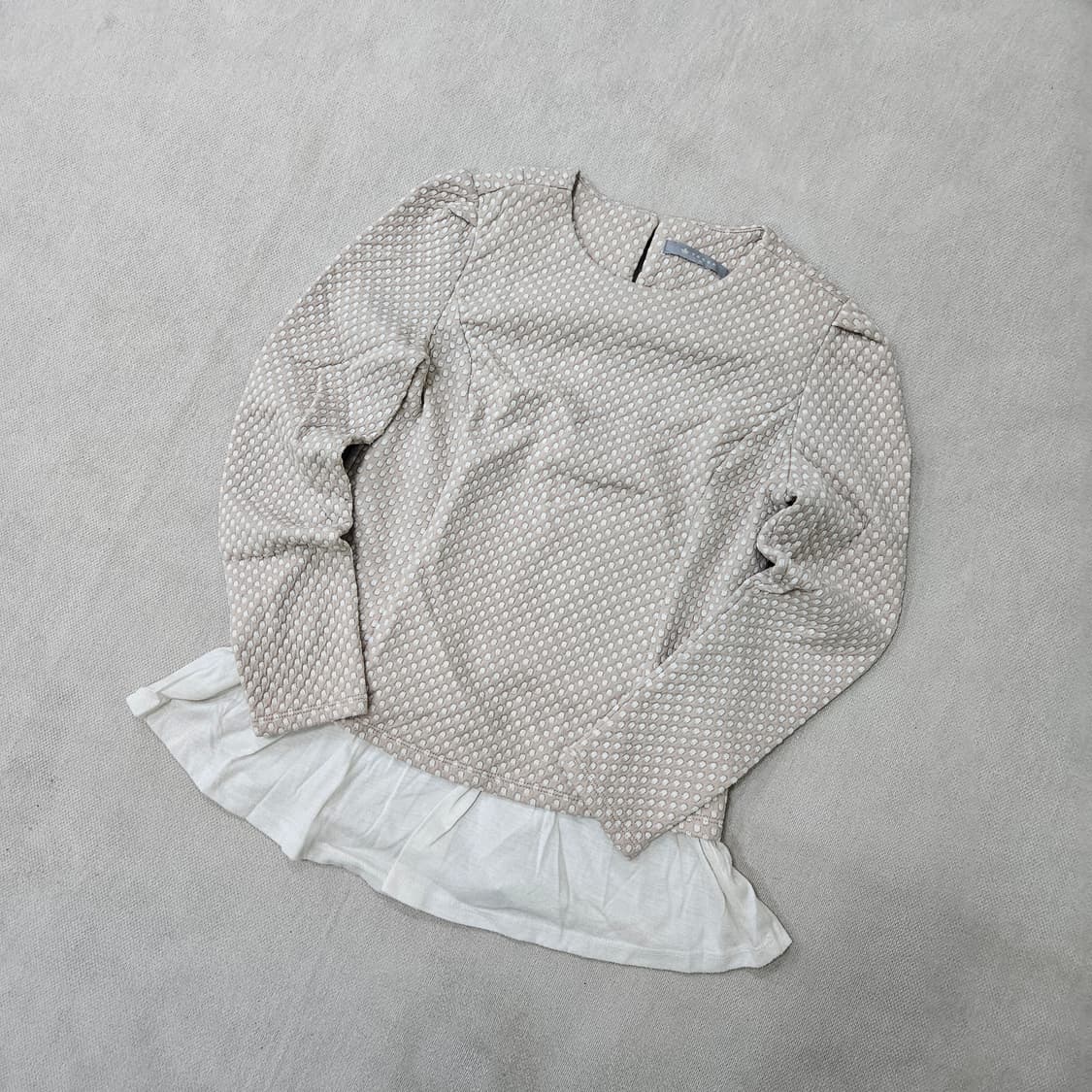 90 YESSE 레이어드 텍스처 긴팔티 0402Y 상품이미지1