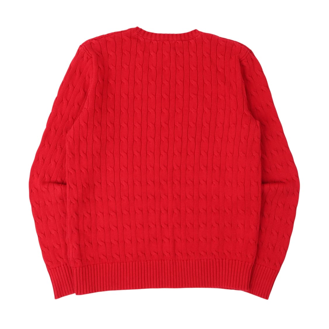 폴로 랄프로렌 QR 레드 코튼 케이블 니트 상품이미지4