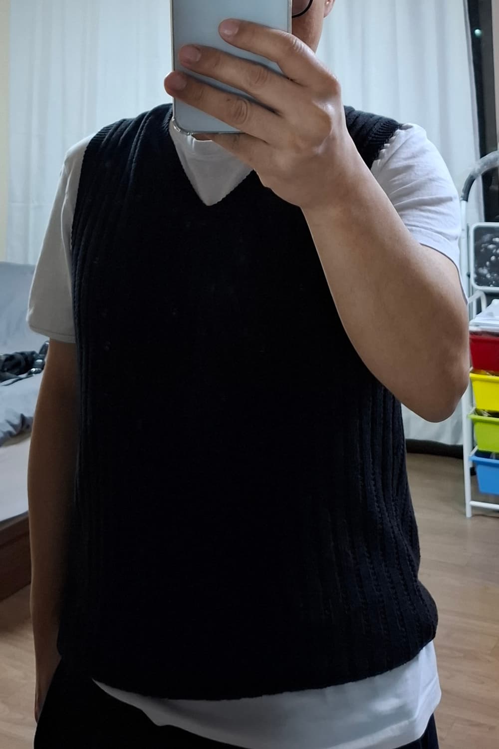 Massimo Dutti 남녀 니트 조끼 블랙 상품이미지1