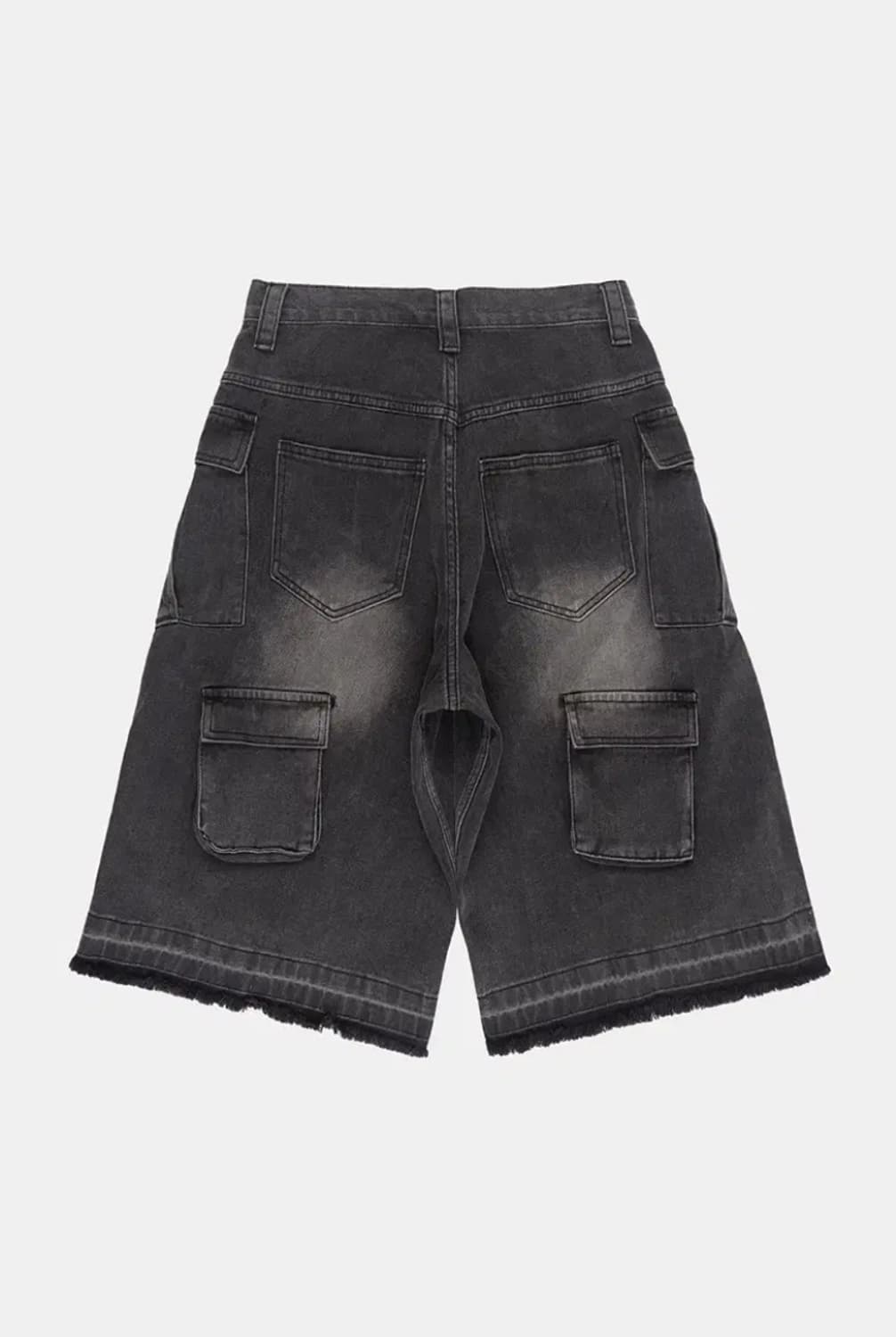 라우코하우스 포켓 버뮤다 데님 팬츠 흑청 빈티지 블랙업 아캄 스컬프터 상품이미지2
