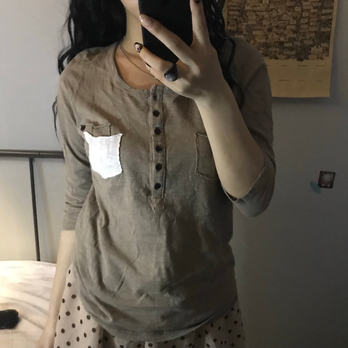 Vintage 빈티지 너드 모리 포켓 헨리넥 상품이미지1