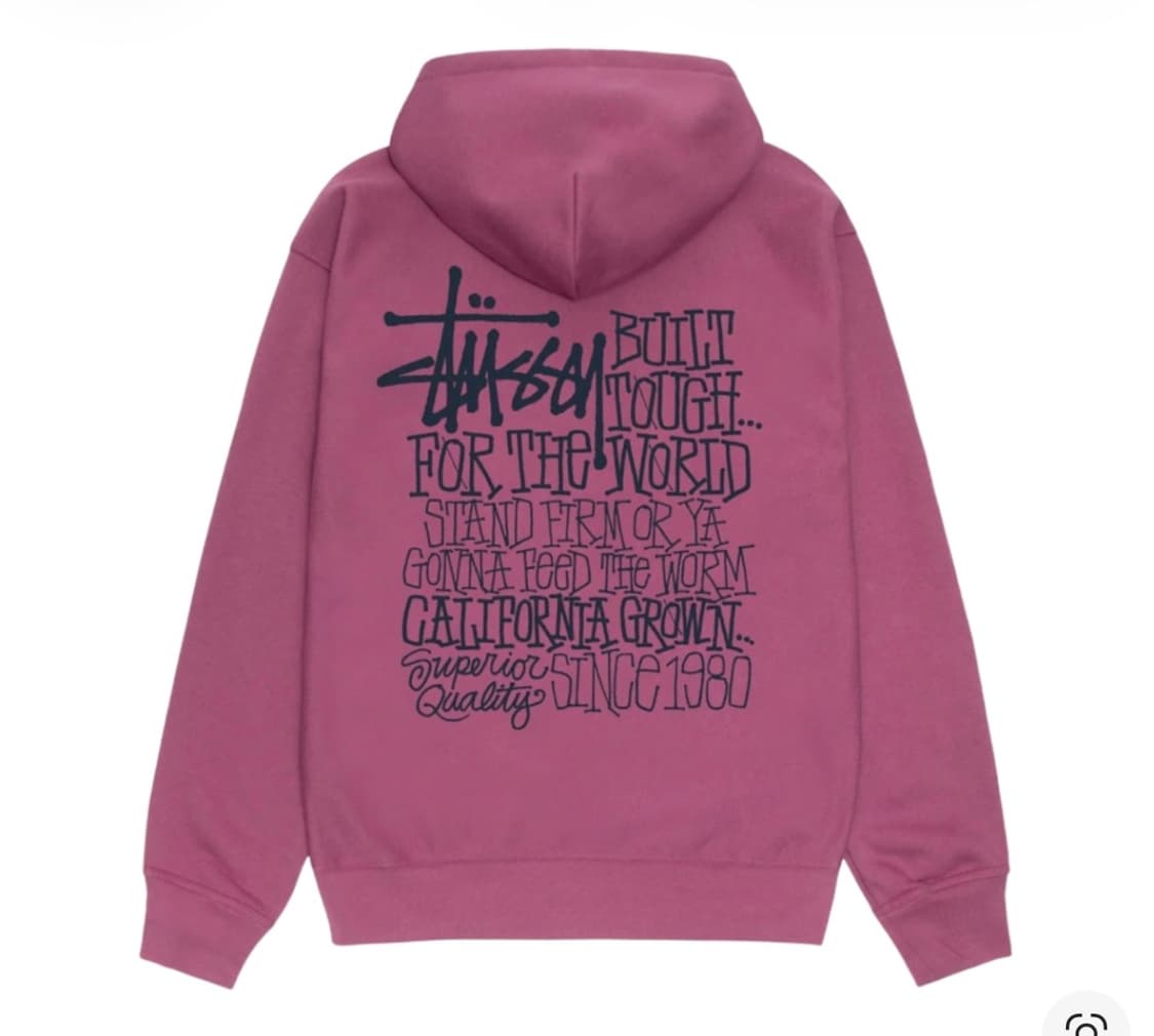 스투시 캘리포니아 그로운 후드티 베리 상품이미지3