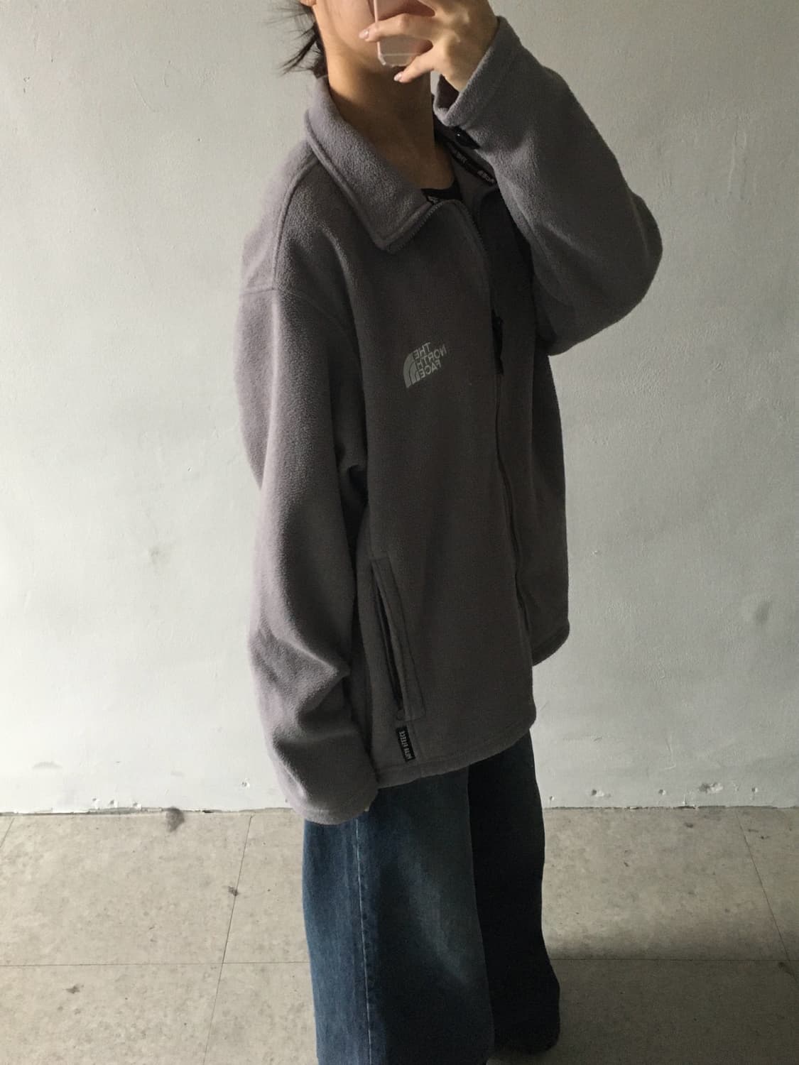 노스페이스 자수로고 플리스집업 상품이미지2