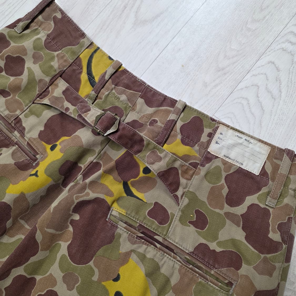 [3] 캐피탈 헤링본 해피피카부 카모 나임 팬츠 베이지카키 kapital 상품이미지8