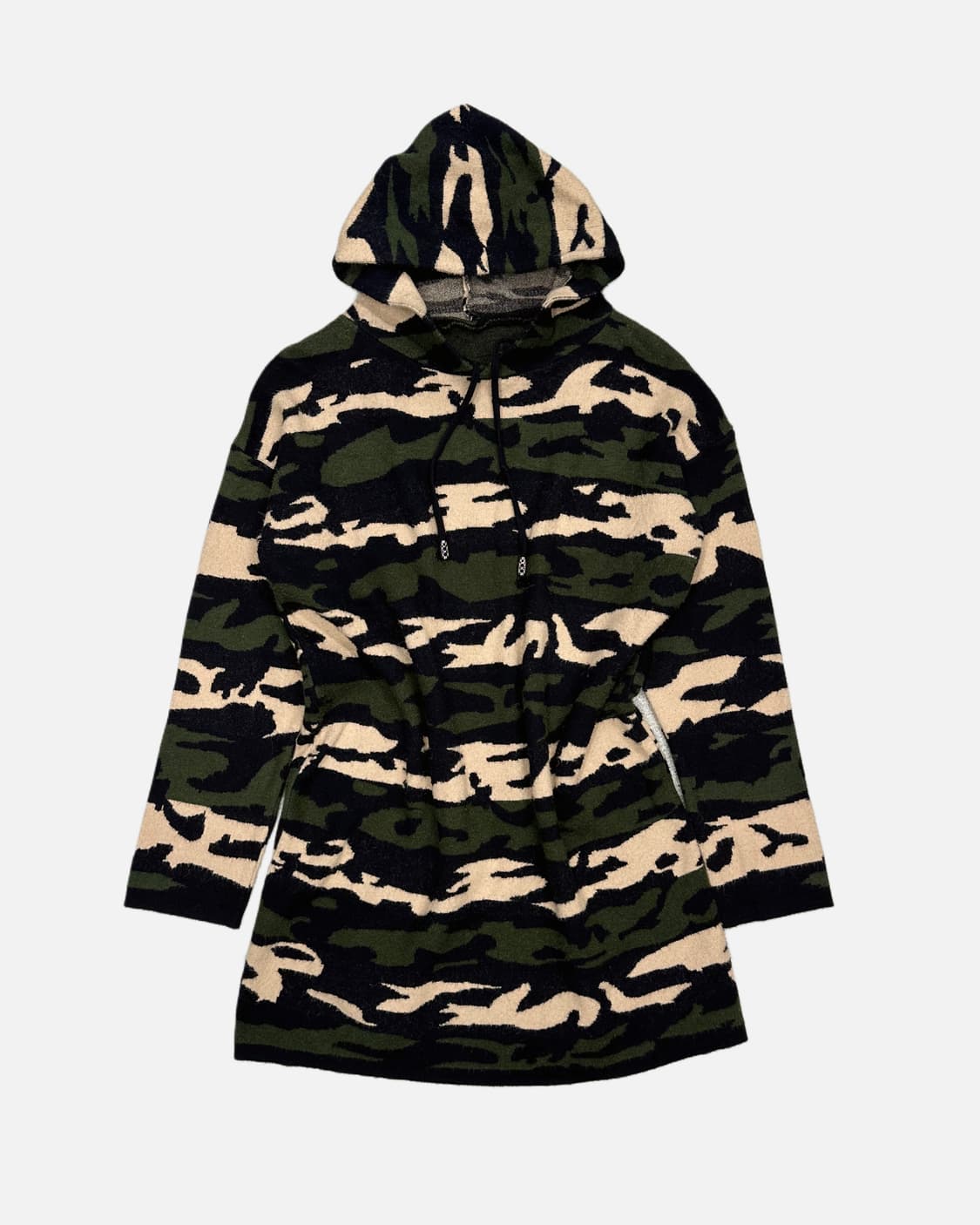 camo knit hood dress 상품이미지1
