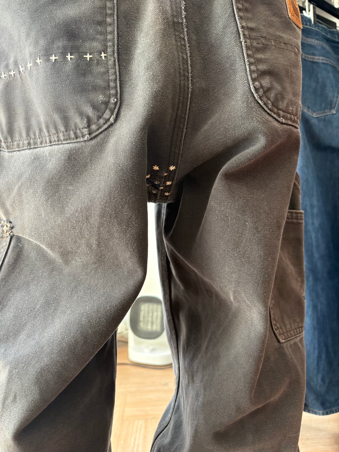 Carhartt B136 블랙 더블니 사시코 팬츠 상품이미지7