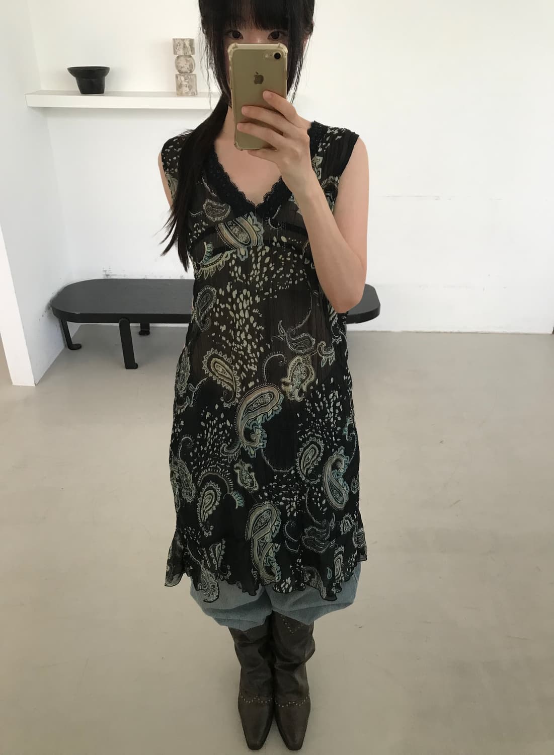 vintage paisley lace one-piece 상품이미지1