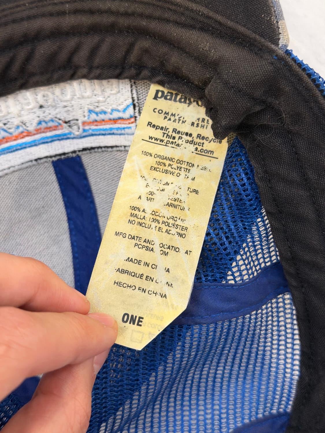 파타고니아 카모 메쉬 트러커 캡 블루 상품이미지5