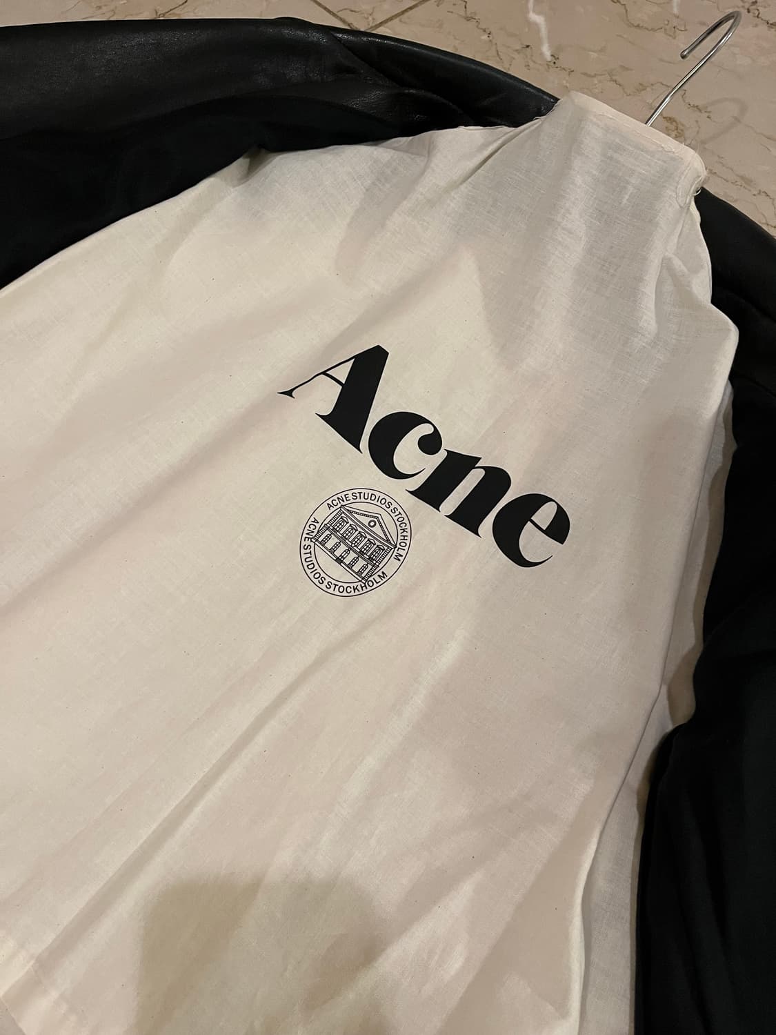 아크네 스튜디오 블랙 가죽 라이더 자켓 38 ACNE 상품이미지8