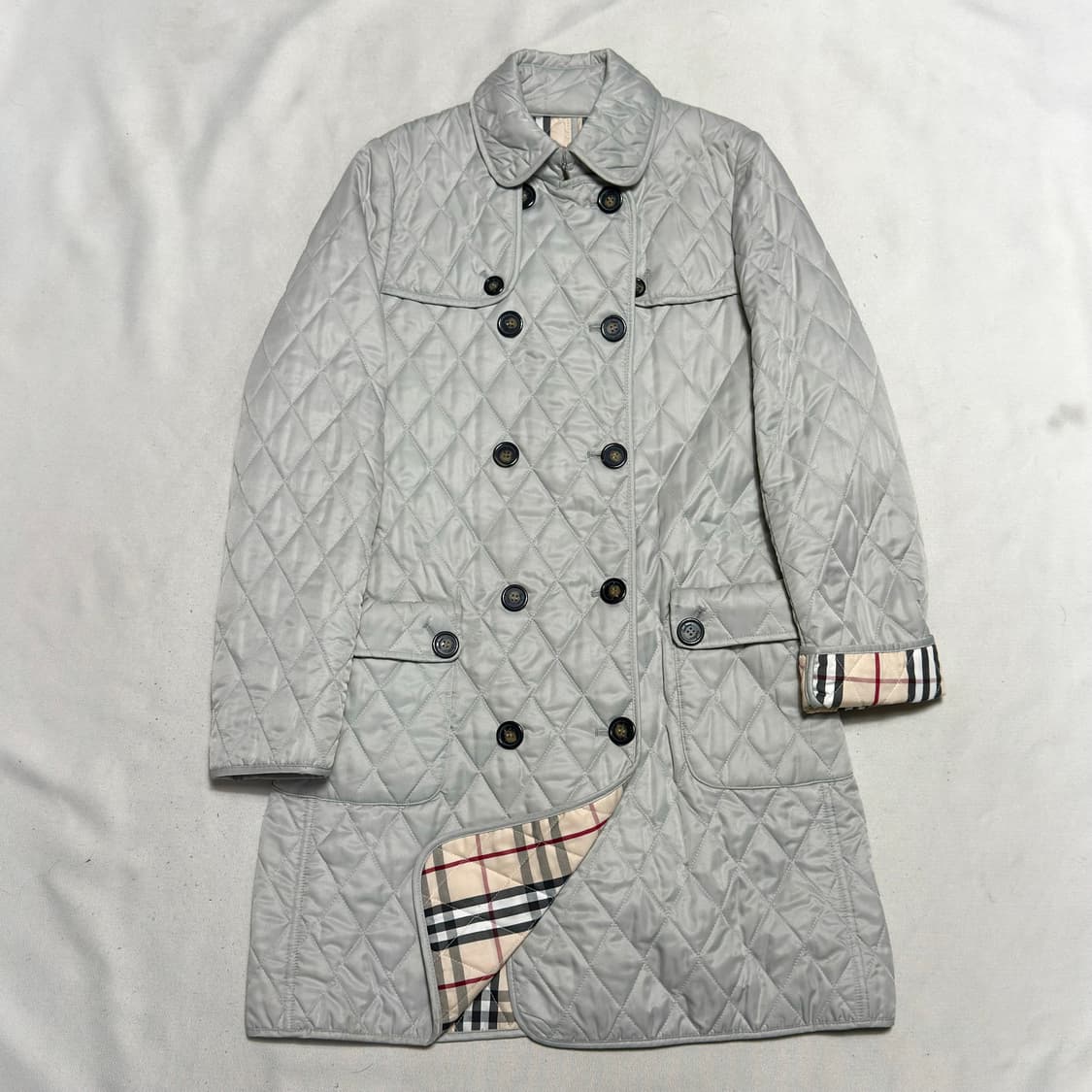 XL 버버리 여성용 누빔퀼팅 코트 상품이미지2
