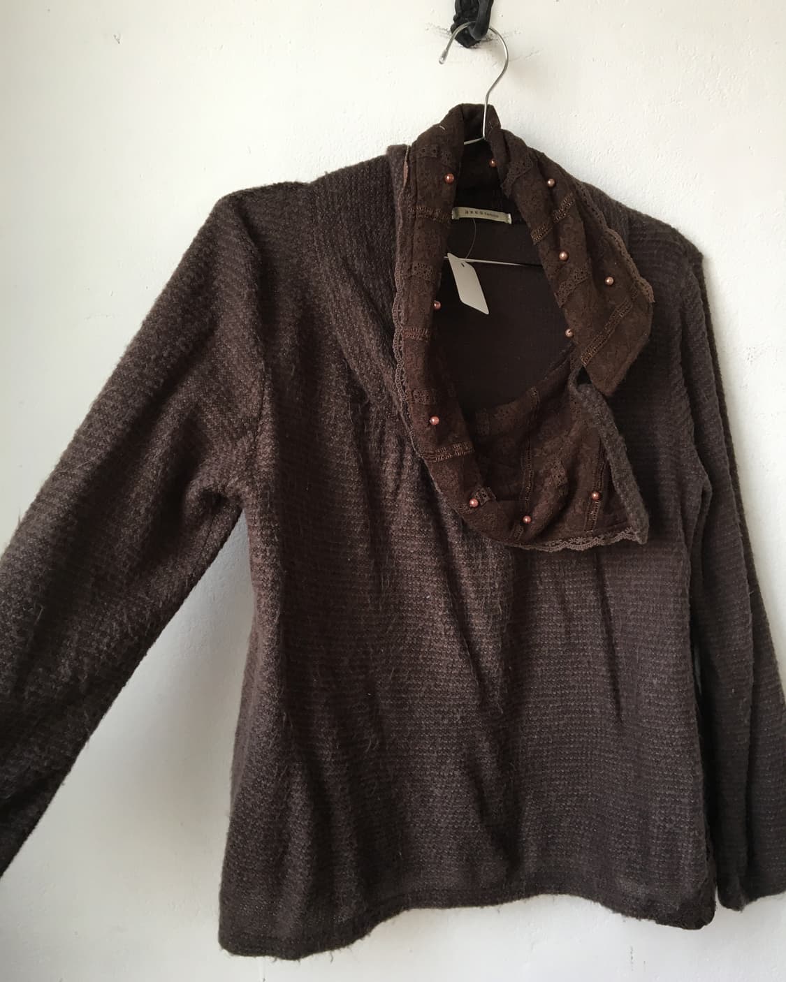 Axes femme lace neck line point knitted  상품이미지5