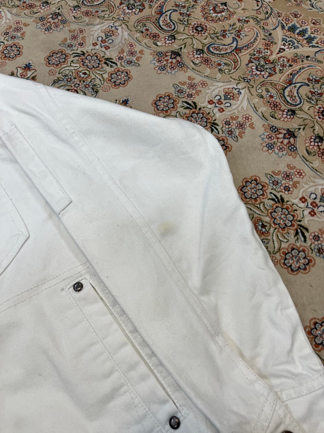 JPN VTG 하이넥 화이트 트러커 자켓 상품이미지5