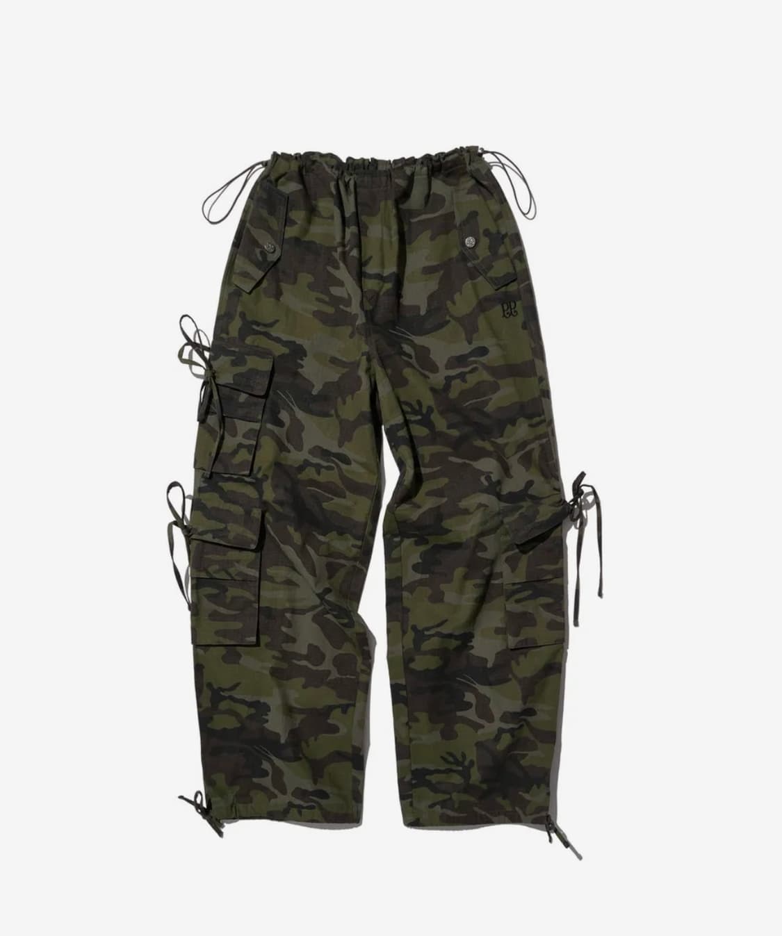 Camouflage Ribbon Cargo Pants (khaki) 상품이미지2