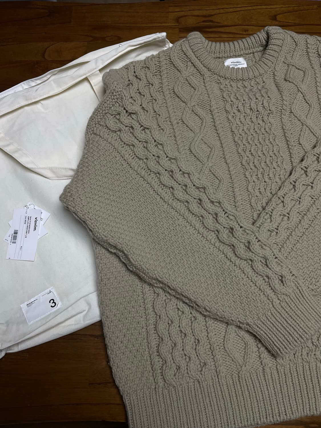 [3] 비즈빔 앰플러스 크루 니트  21AW F.I.L KYOTO 상품이미지1