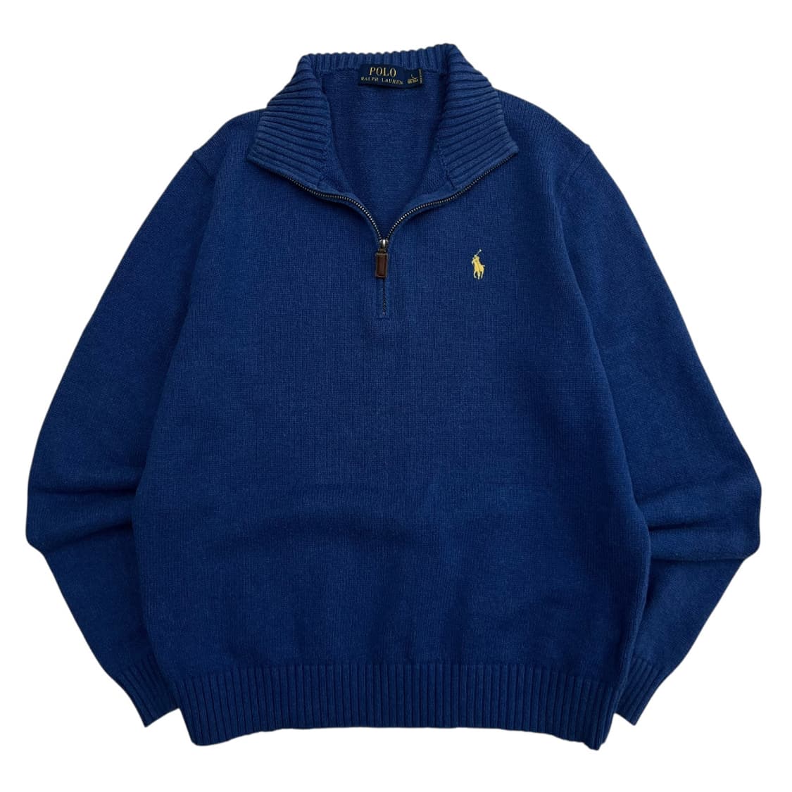 폴로 랄프로렌 레몬포니 블루 니트 반집업 L 상품이미지2