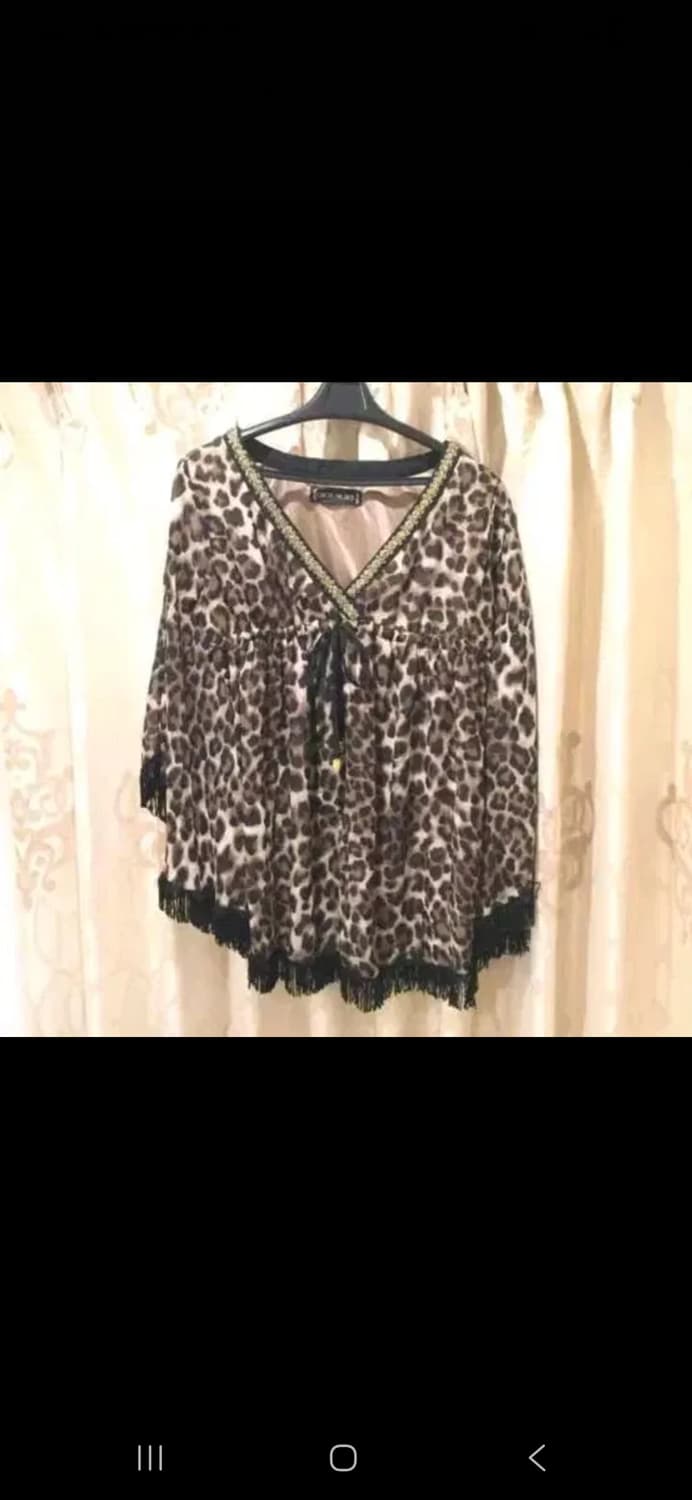 CECIL McBee 세실맥비 레오파드 갸루 케이프 상의 상품이미지1