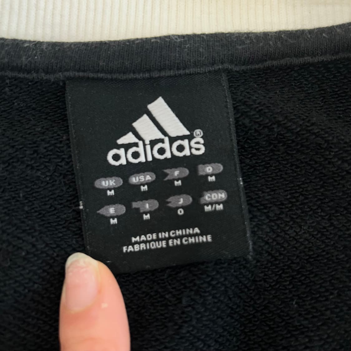 Adidas 아디다스 삼각로고 트랙탑 블랙 코튼 져지 상품이미지5