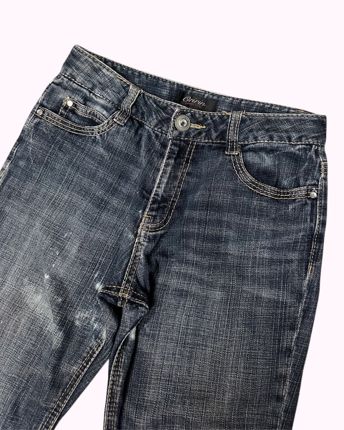 cubic embroidery pocket capri jean 상품이미지3
