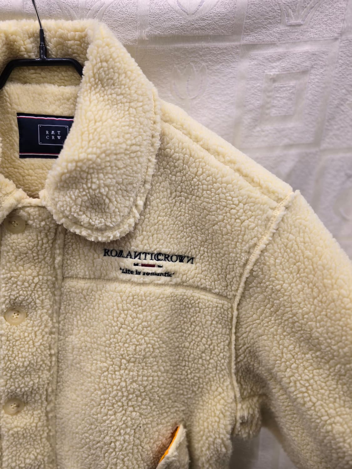 로맨틱크라운 남여공용 뽀글이 자켓 옐로우 S~M 상품이미지5